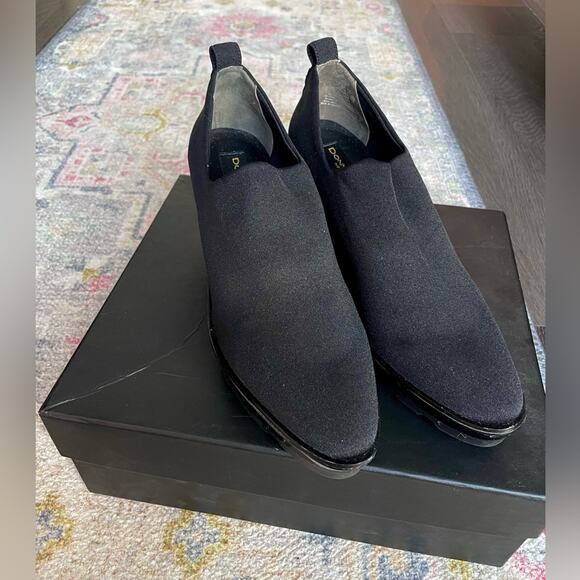 Donna Karen Zee Black Slip On Wedge Size 8 - Picture 3 of 8